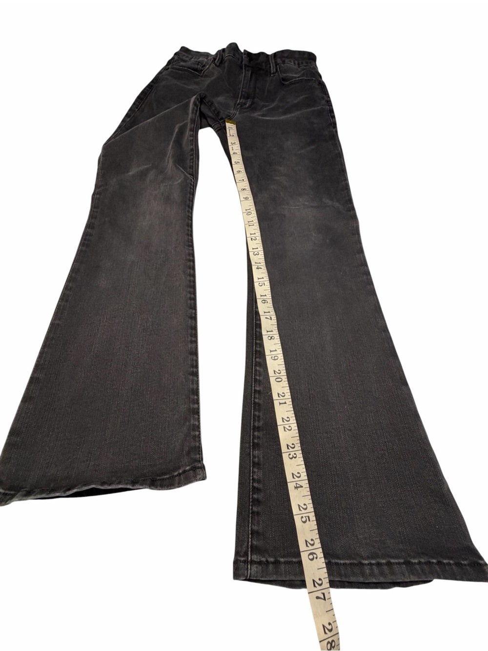 Frame Le Crop Mini Boot Denim Women's Gray Flare Jeans Sz 27 - Picture 9 of 12